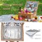 Wicker Picnic Basket Set for 4 Persons with Blanket,Handmade Willow Picnic Basket with Insulated Cooler & Cutlery Kit, Gift Basket